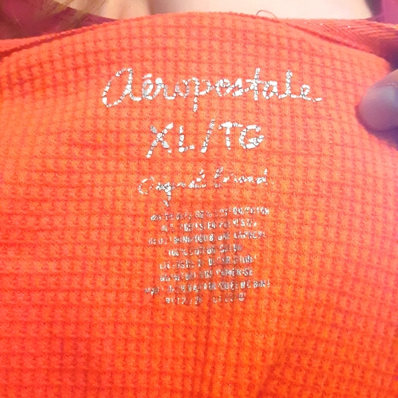 Areopostale pullover top with hoodie size XL/TG - Picture 5 of 8